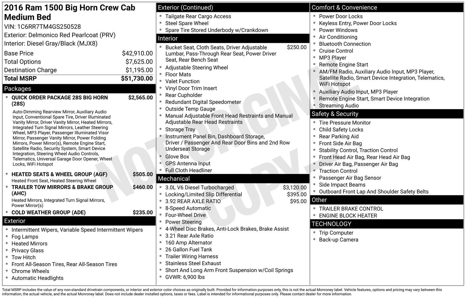 2016 RAM 1500 Big Horn