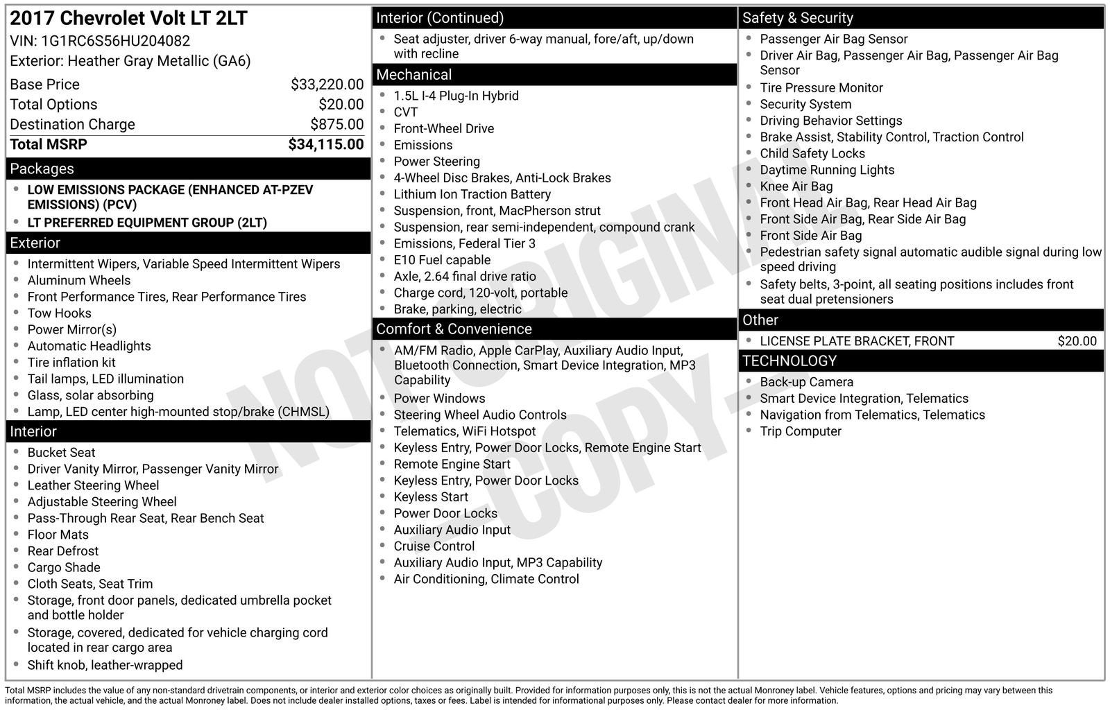 2017 Chevrolet Volt LT