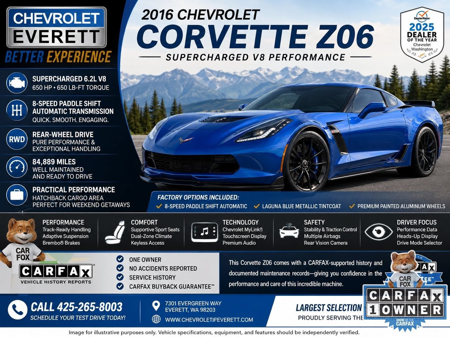 2016 Chevrolet Corvette Z06 Z06 3LZ