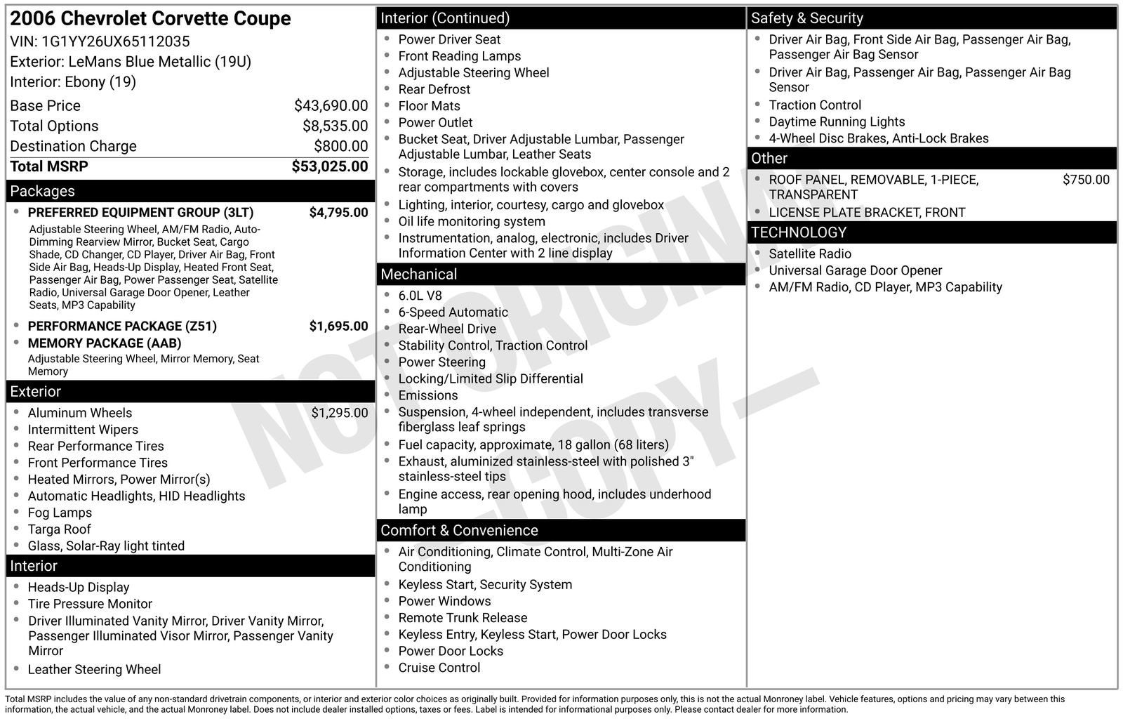 2006 Chevrolet Corvette 2dr Cpe