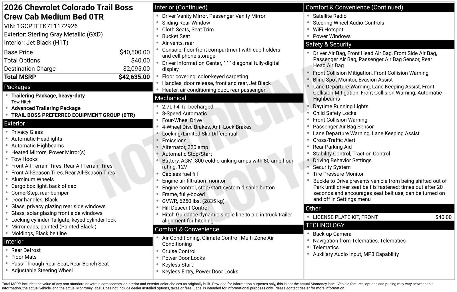 2026 Chevrolet Colorado Trail Boss