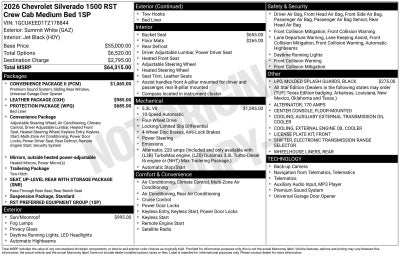 2026 Chevrolet Silverado 1500 RST