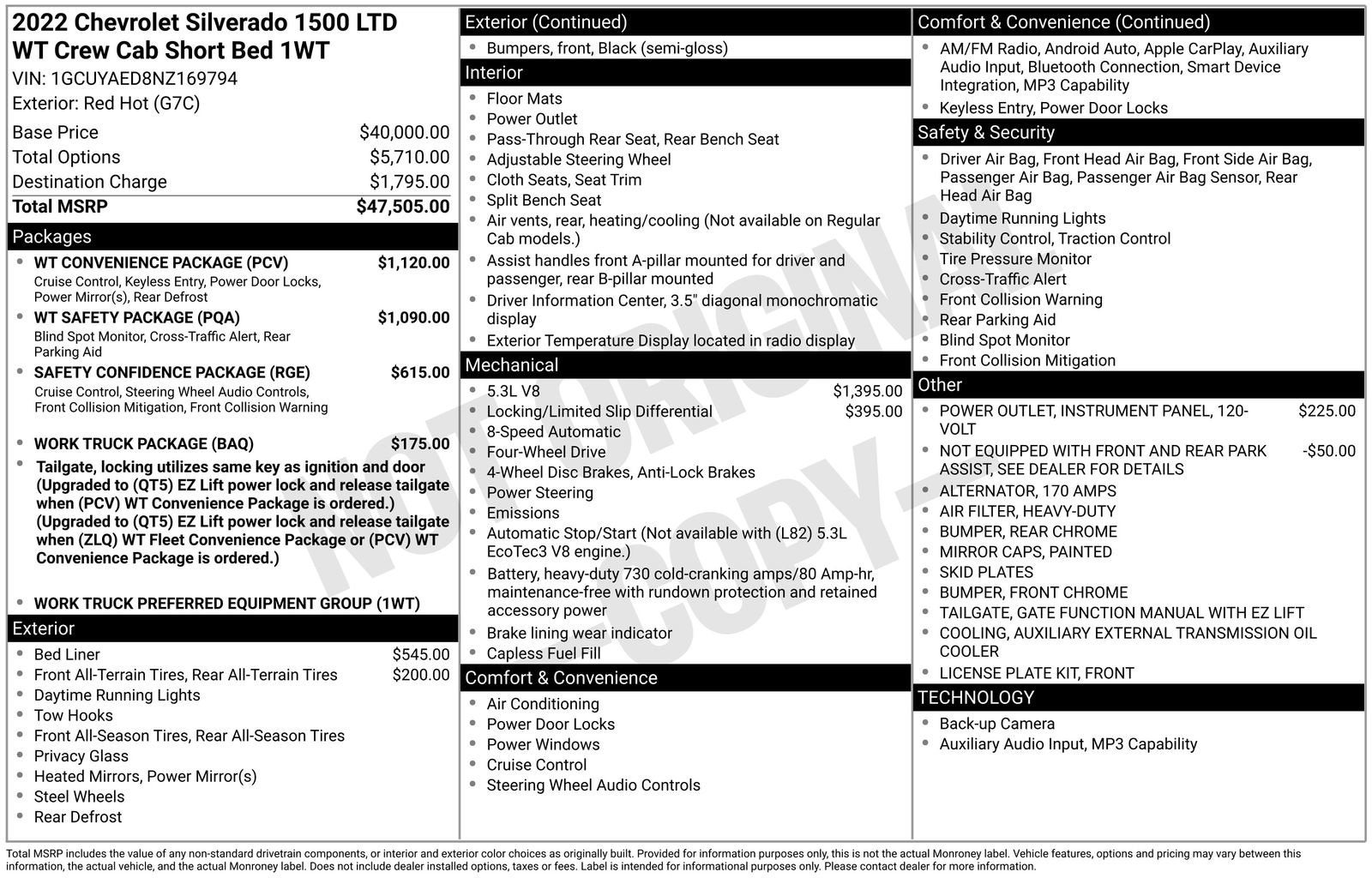 2022 Chevrolet Silverado 1500 LTD WT