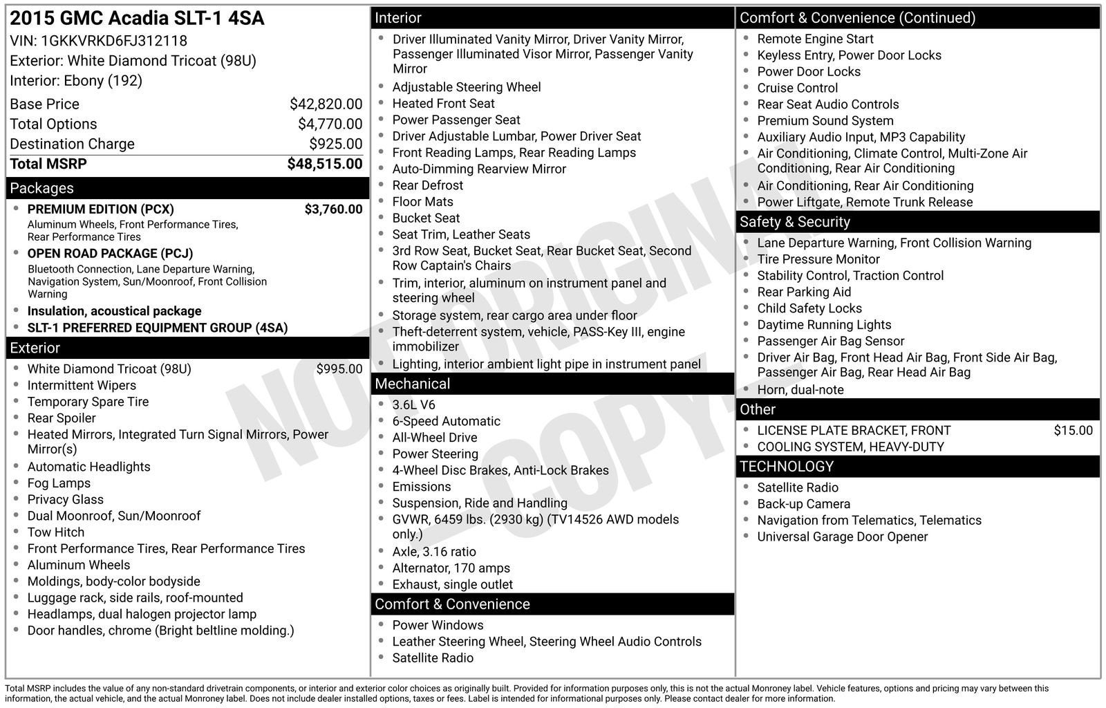 2015 GMC Acadia SLT