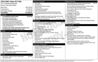 2022 GMC Yukon SLT