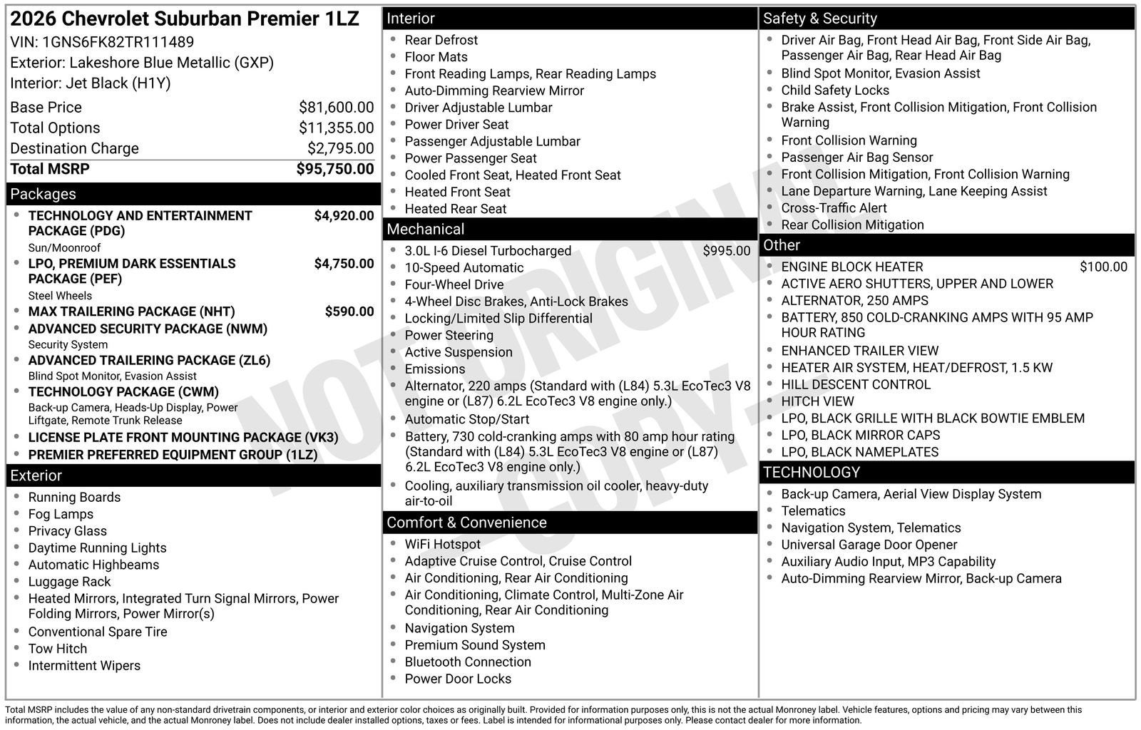 2026 Chevrolet Suburban Premier