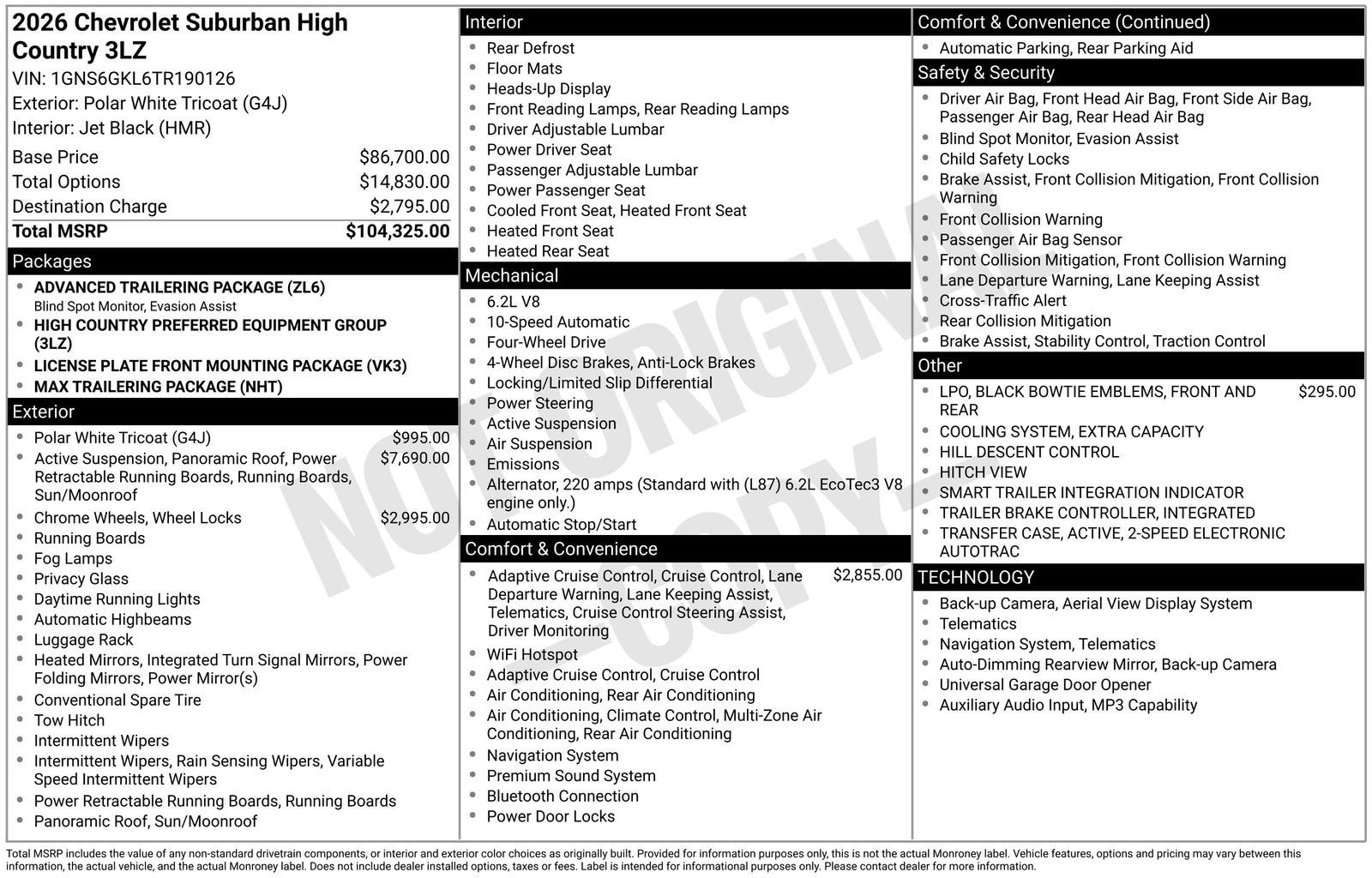2026 Chevrolet Suburban High Country