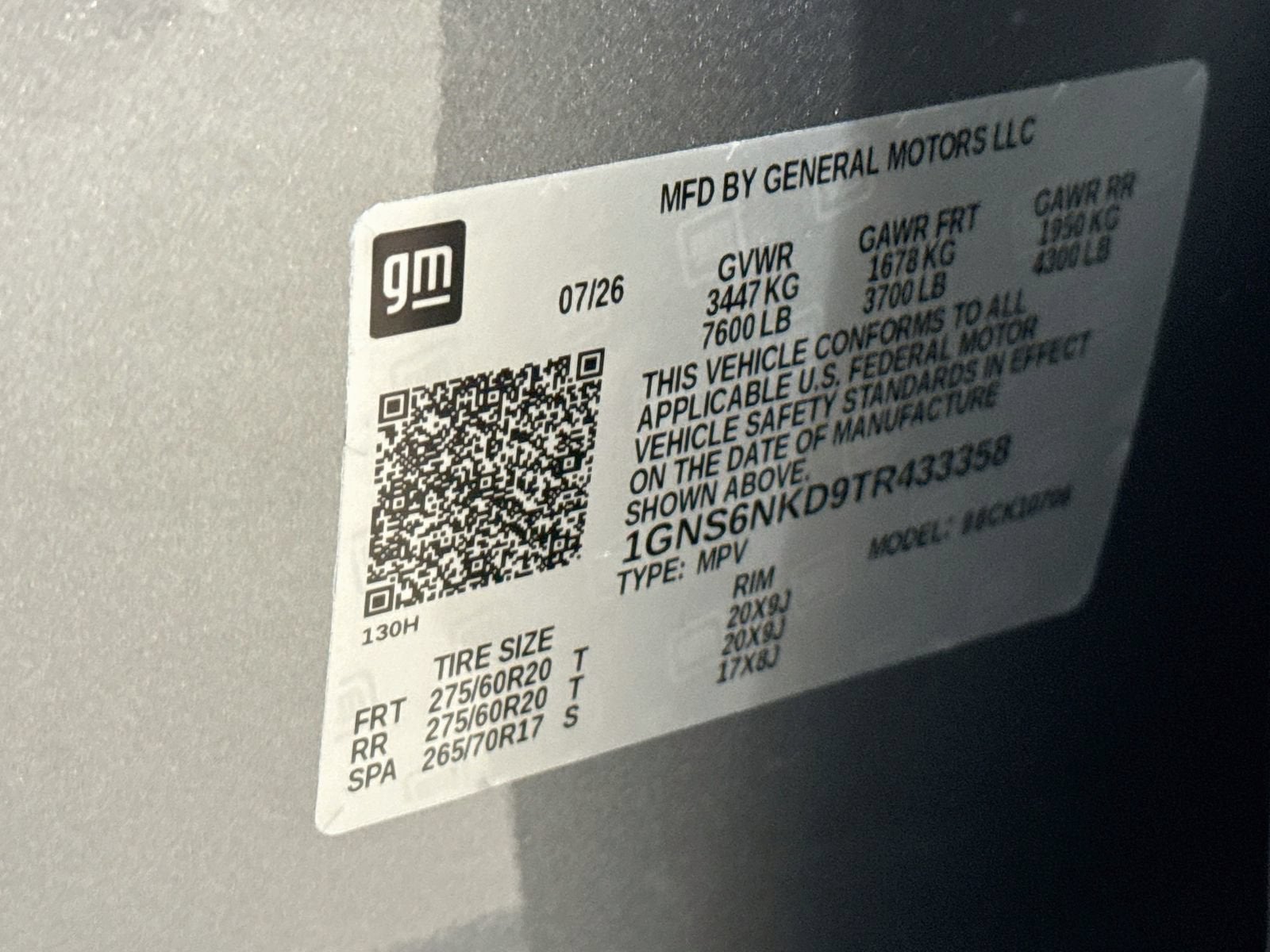2026 Chevrolet Tahoe LT