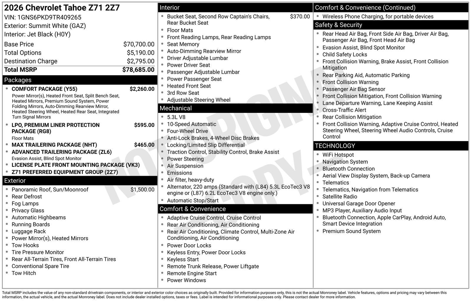 2026 Chevrolet Tahoe Z71 - Photo 5