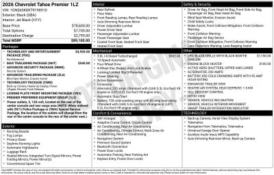 2026 Chevrolet Tahoe Premier