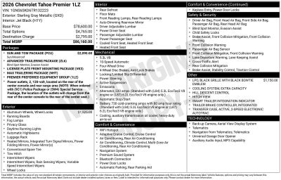2026 Chevrolet Tahoe Premier