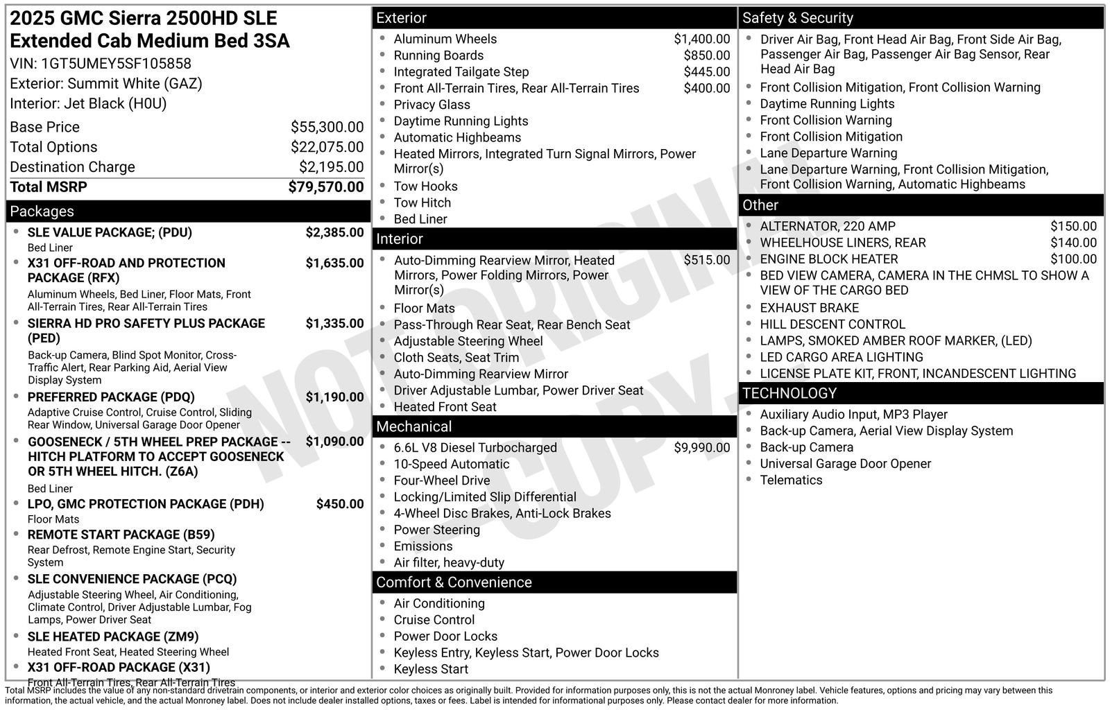 2025 GMC Sierra 2500 HD SLE