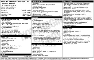 2025 GMC Sierra 1500 Elevation