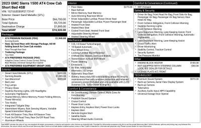 2023 GMC Sierra 1500 AT4