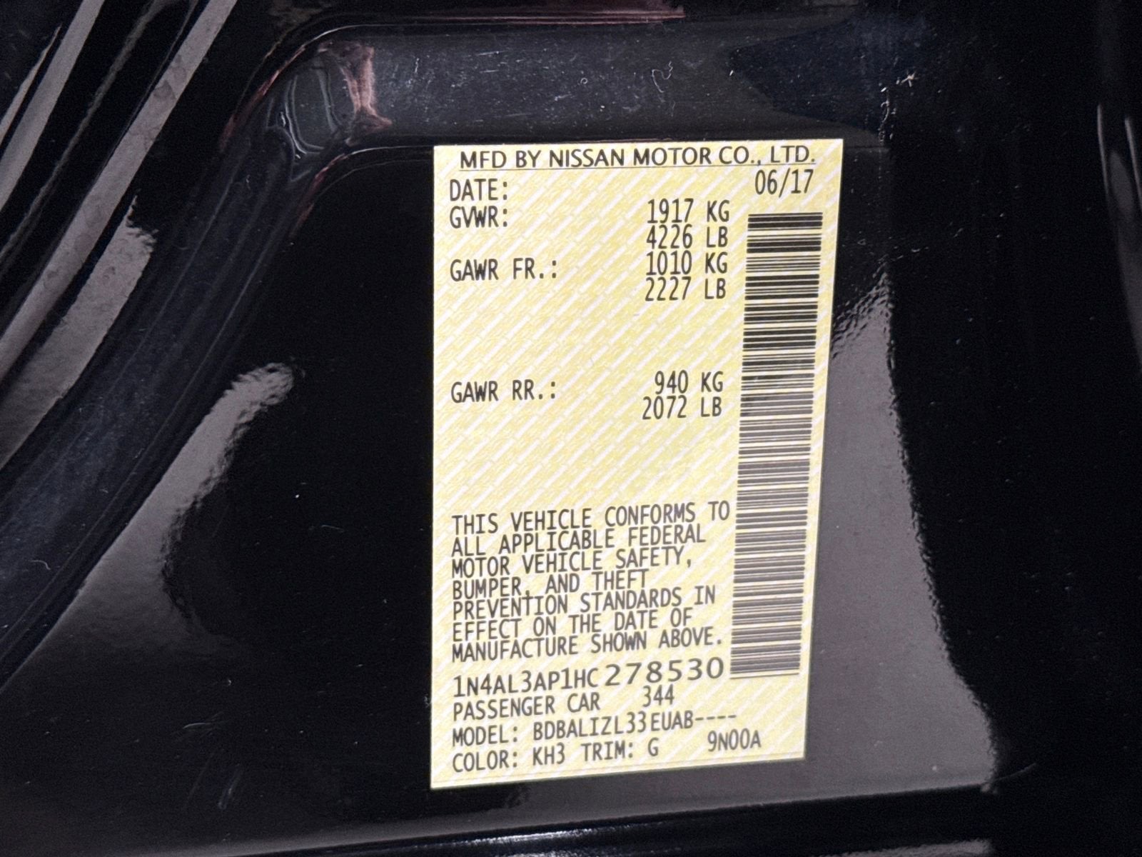 2017 Nissan Altima 2.5 SV