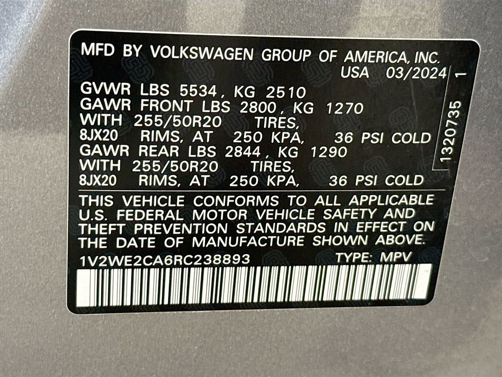 2024 Volkswagen Atlas Cross Sport 2.0T SE w/Technology