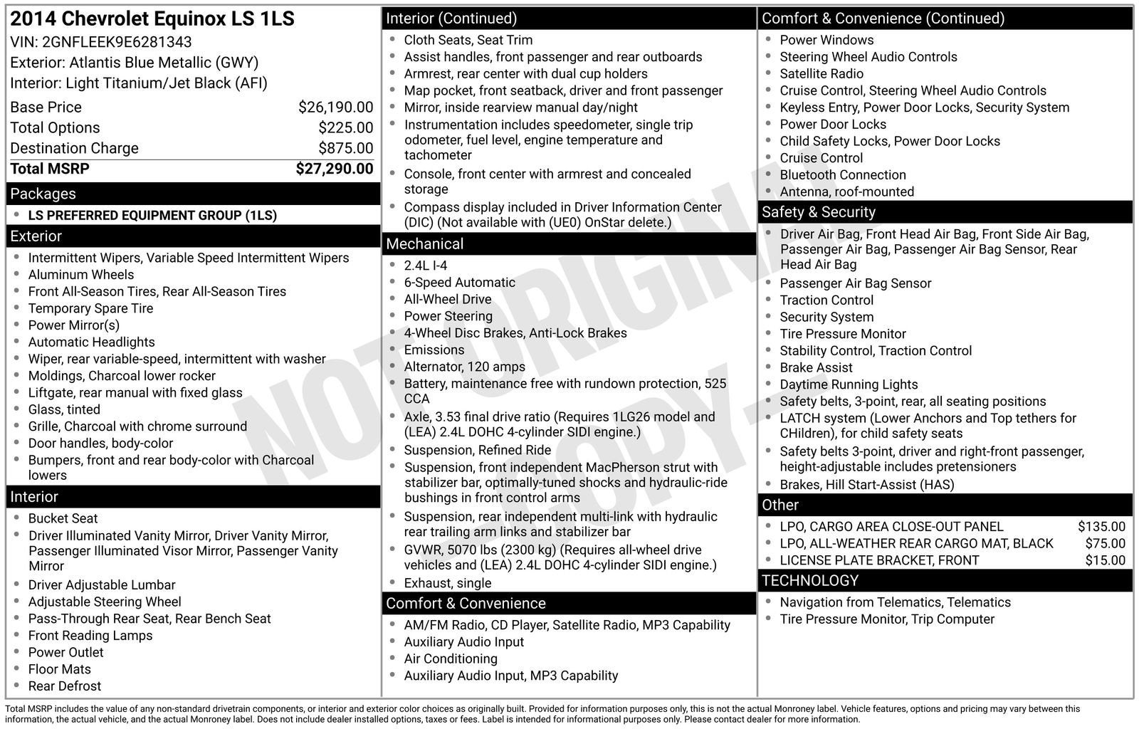 2014 Chevrolet Equinox LS