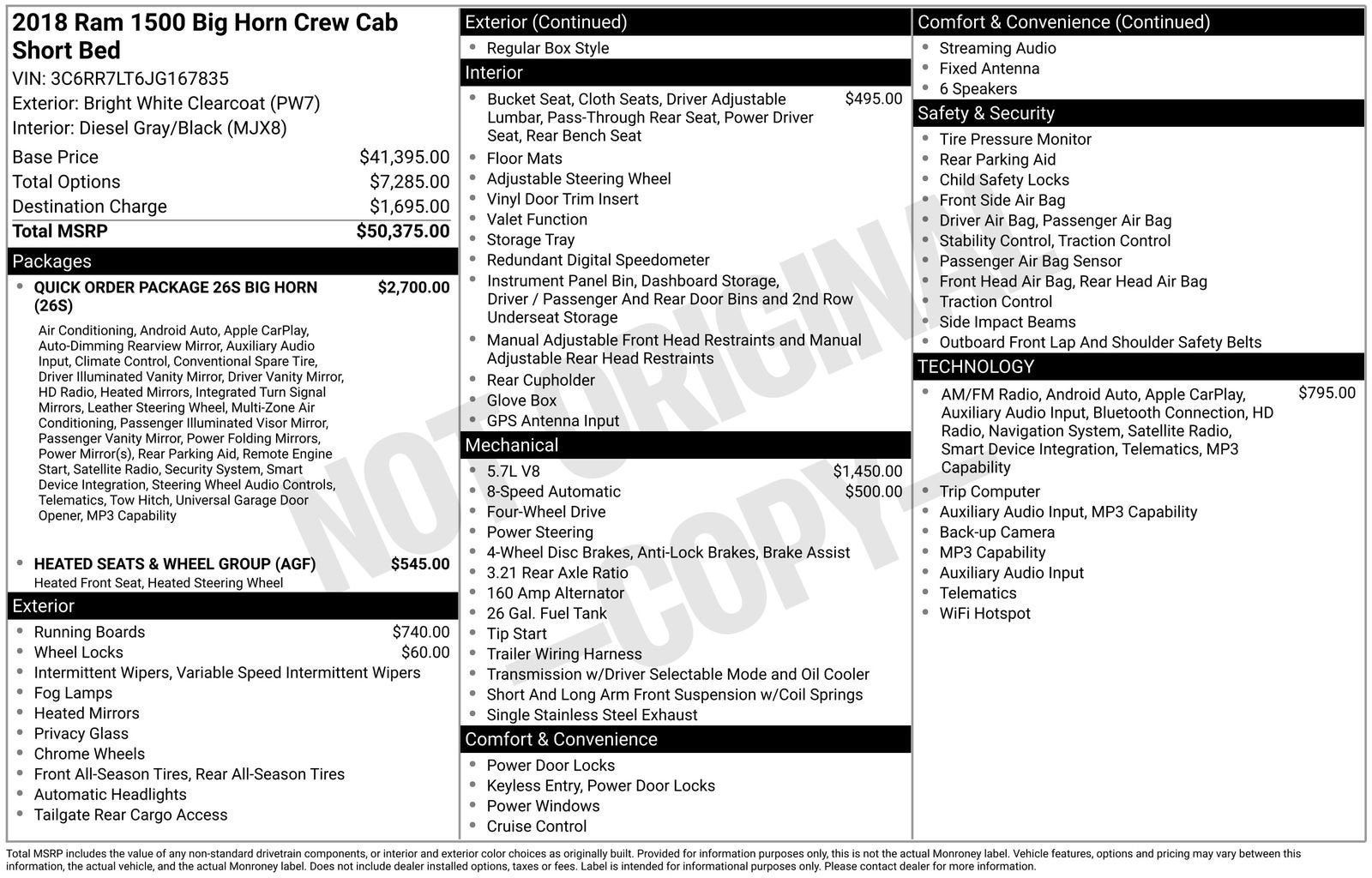 2018 RAM 1500 Big Horn