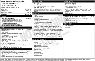 2018 Chevrolet Silverado 1500 LT