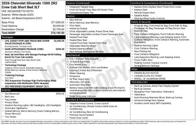 2026 Chevrolet Silverado 1500 ZR2