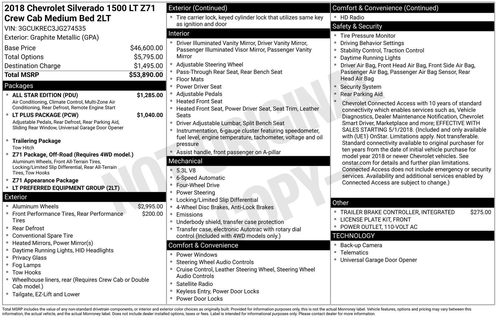 2018 Chevrolet Silverado 1500 LT