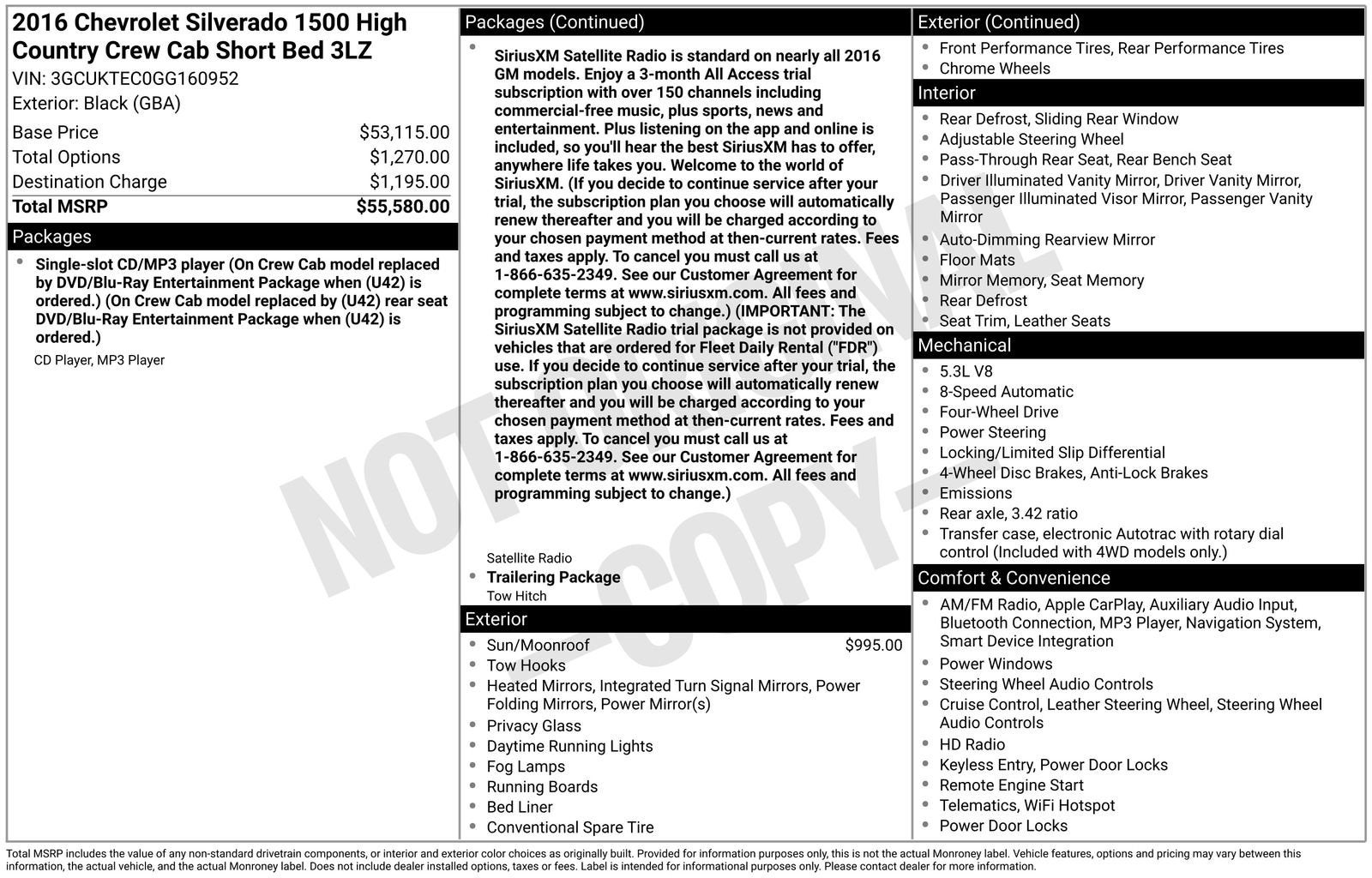 2016 Chevrolet Silverado 1500 High Country