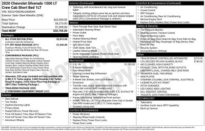 2020 Chevrolet Silverado 1500 LT