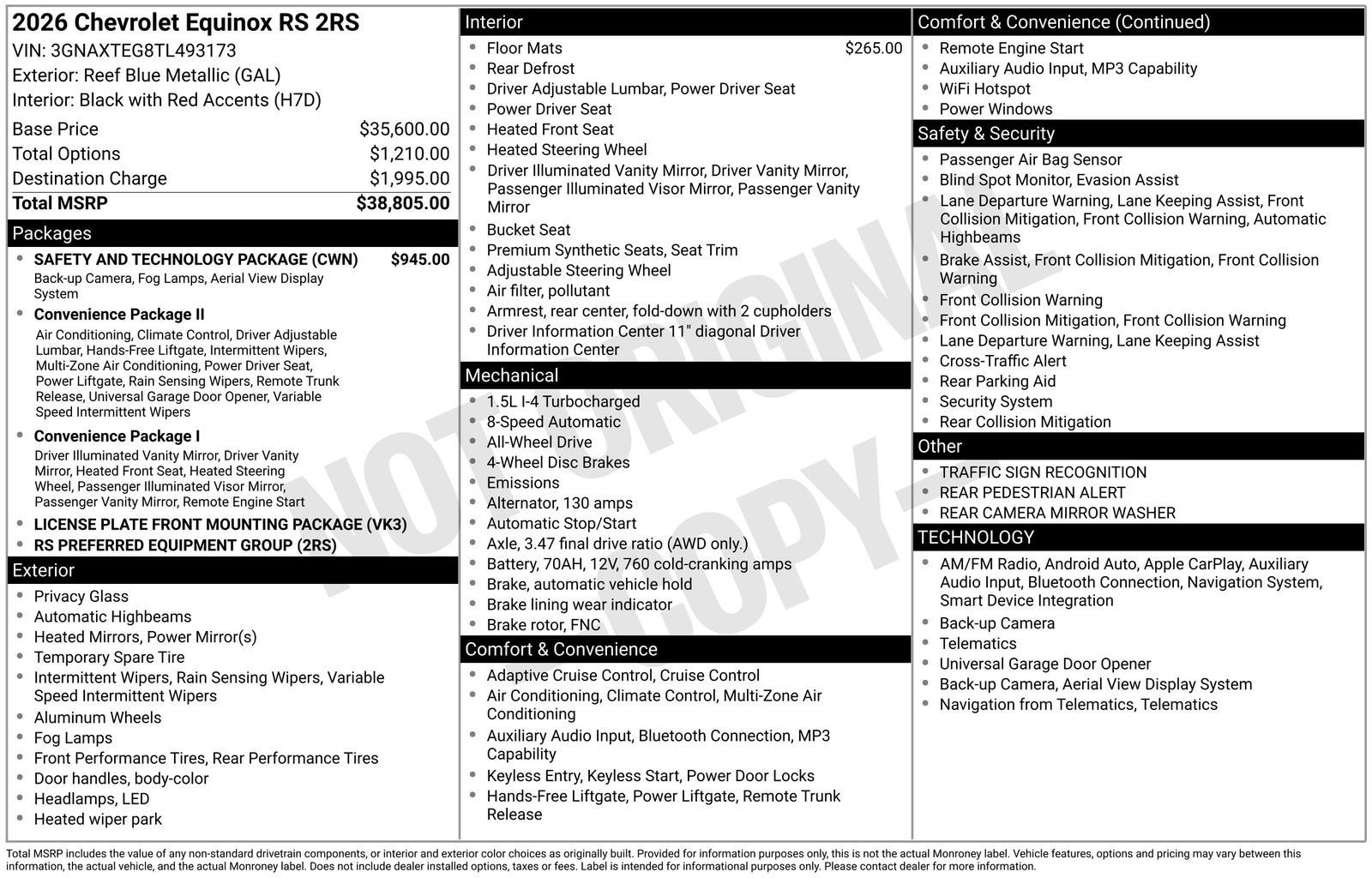 2026 Chevrolet Equinox RS