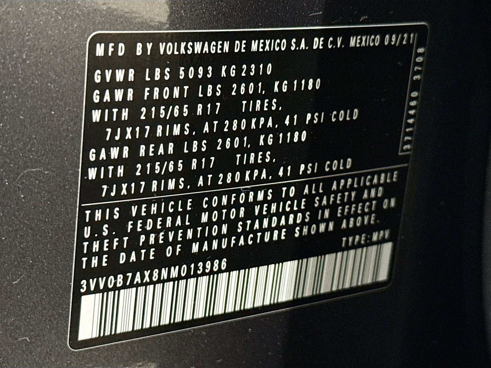 2022 Volkswagen Tiguan 2.0T S