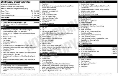 2024 Subaru Crosstrek Limited