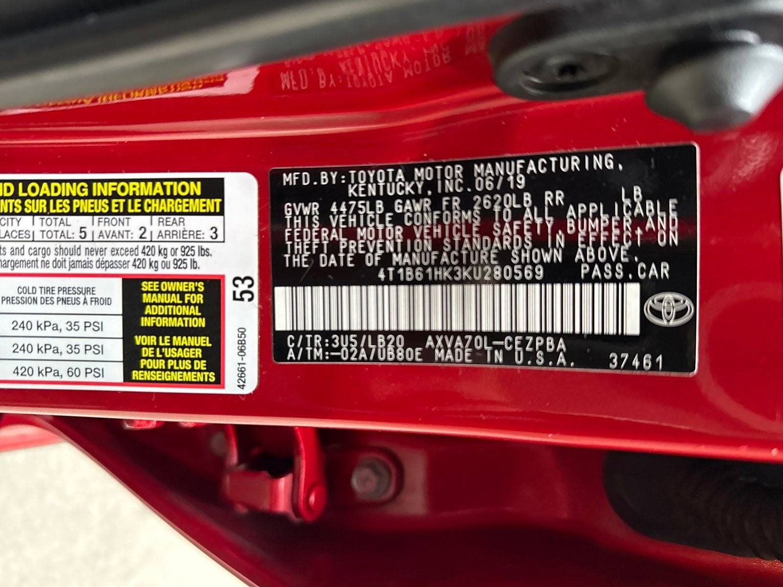 2019 Toyota Camry XSE