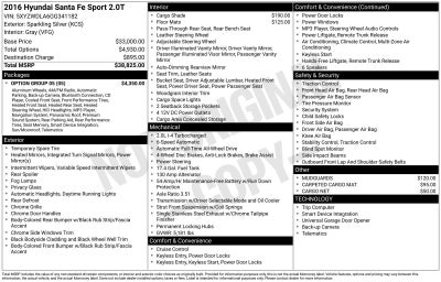 2016 Hyundai Santa Fe Sport 2.0L Turbo