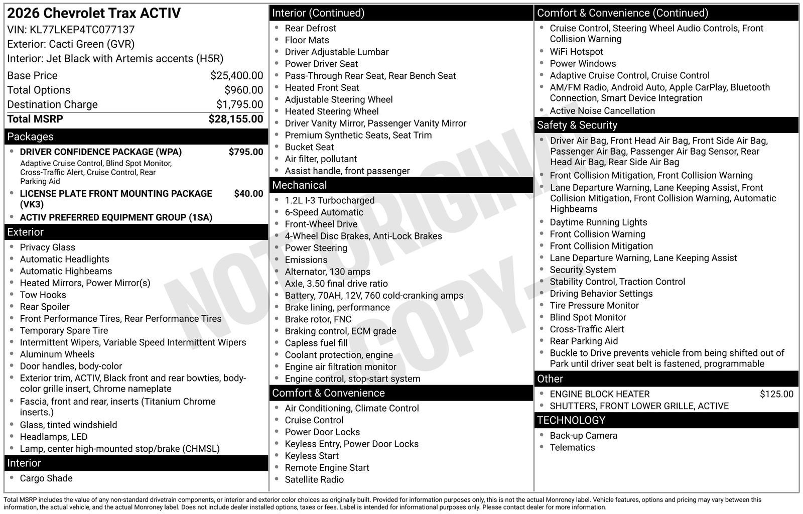 2026 Chevrolet Trax ACTIV