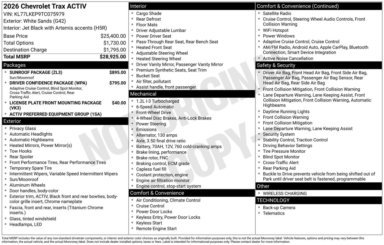 2026 Chevrolet Trax ACTIV