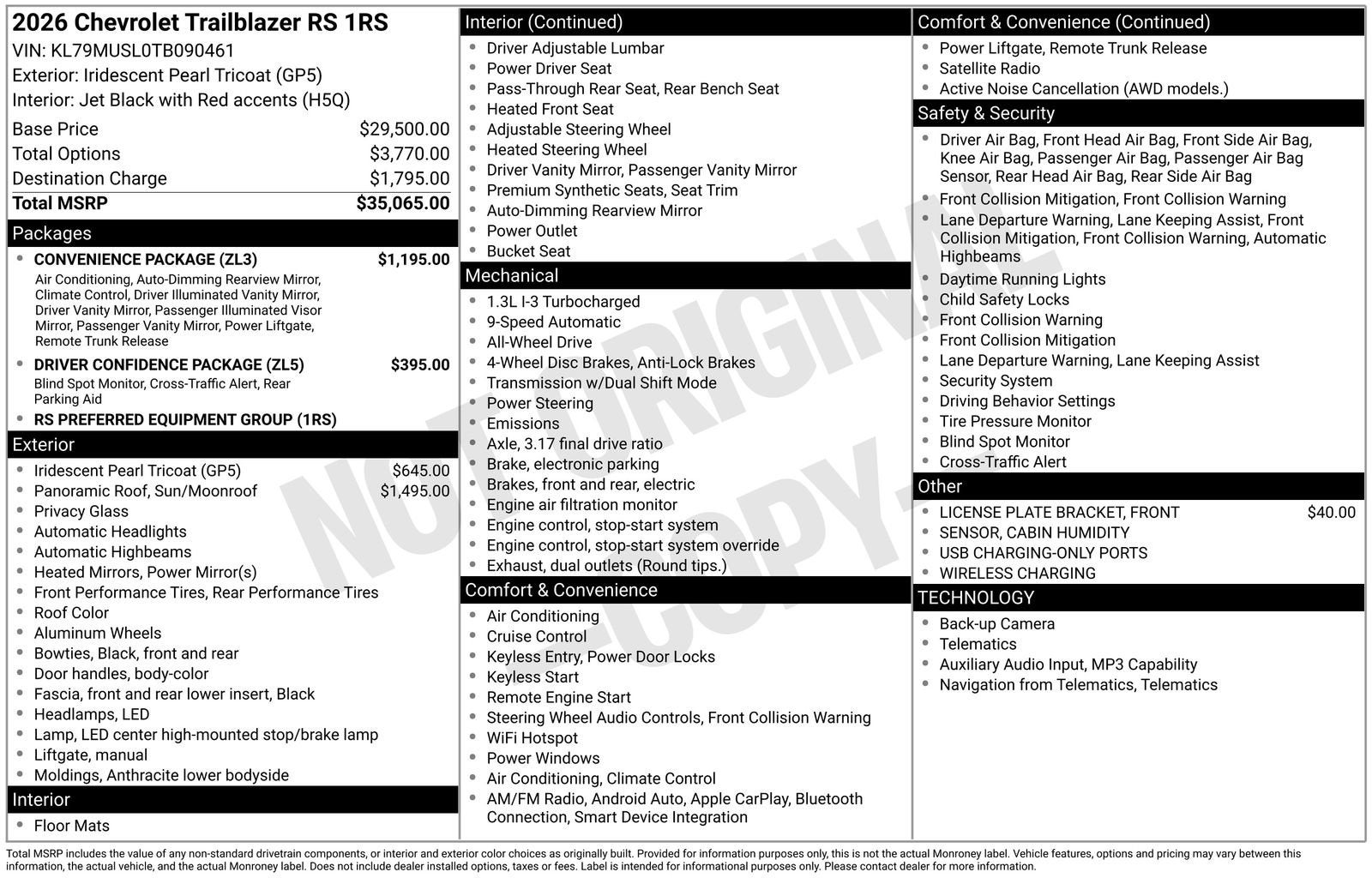 2026 Chevrolet Trailblazer RS