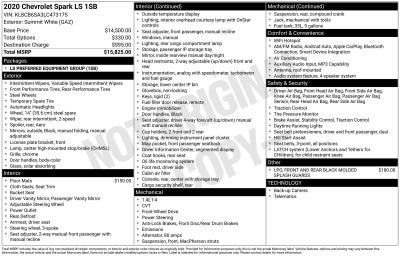 2020 Chevrolet Spark LS