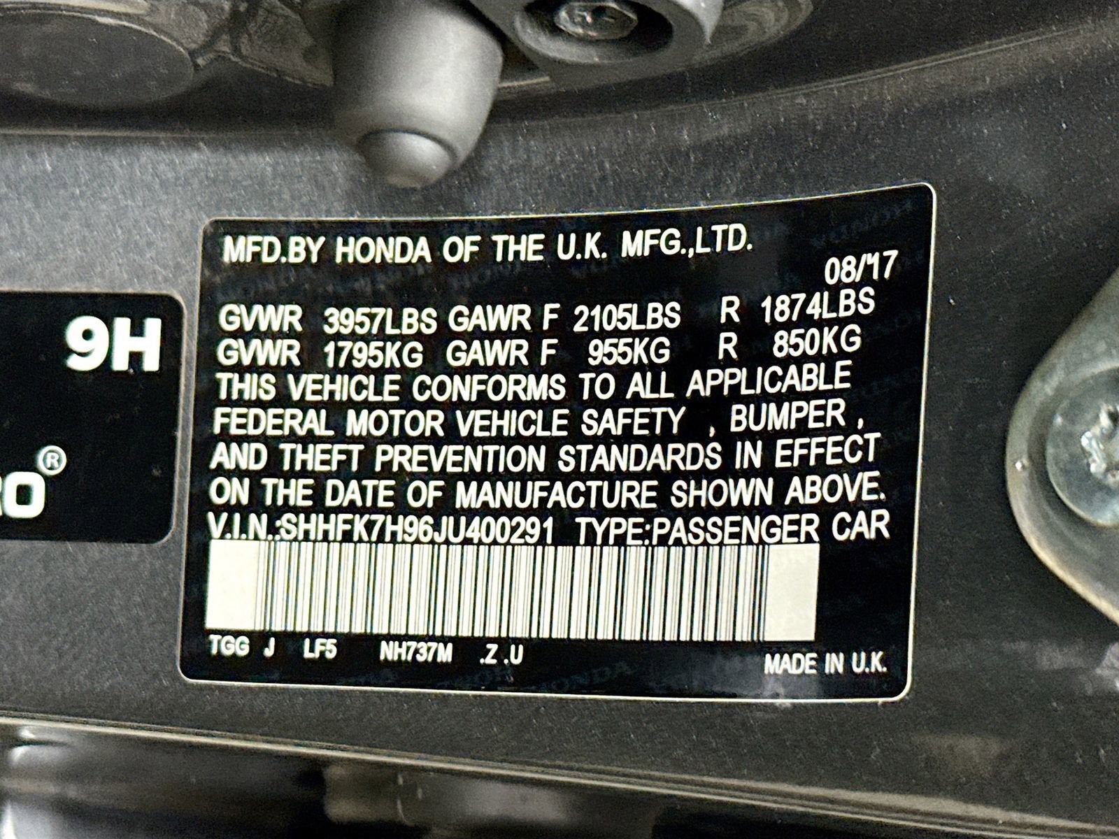 2018 Honda Civic Sport Touring