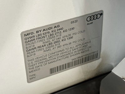 2022 Audi Q5 Premium Plus 40 TFSI quattro S tronic