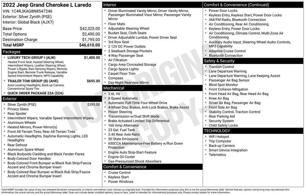 2022 Jeep Grand Cherokee L Laredo
