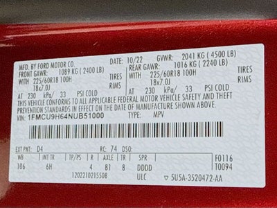 2022 Ford Escape SEL