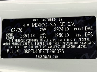 2026 Kia K4 EX