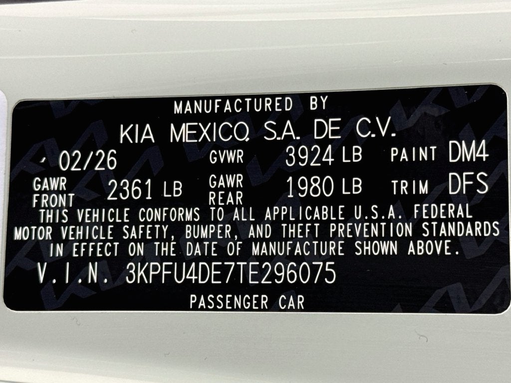 2026 Kia K4 EX