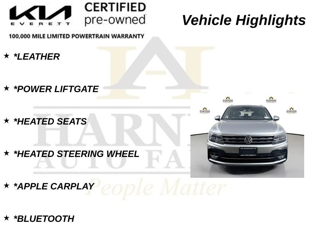 2019 Volkswagen Tiguan 2.0T SEL Premium R-Line 4Motion