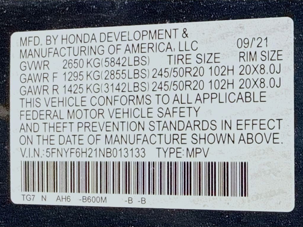 2022 Honda Pilot Special Edition