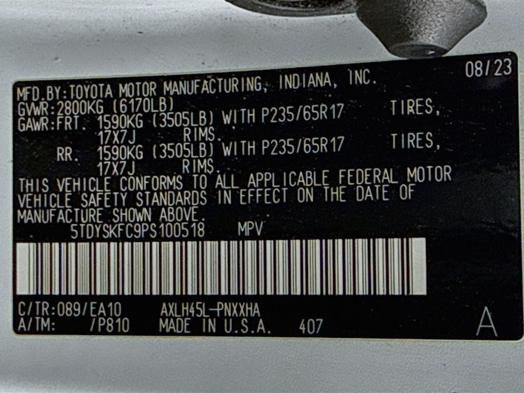 2023 Toyota Sienna XLE 7 Passenger
