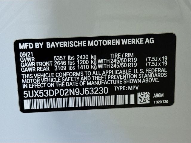 2022 BMW X3 xDrive30i