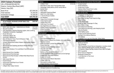 2024 Subaru Forester Base