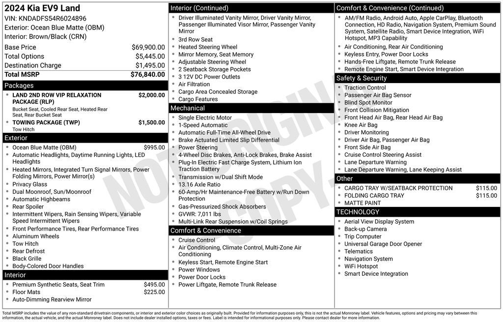 2024 Kia EV9 Land