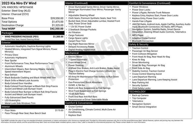 2023 Kia Niro EV Wind