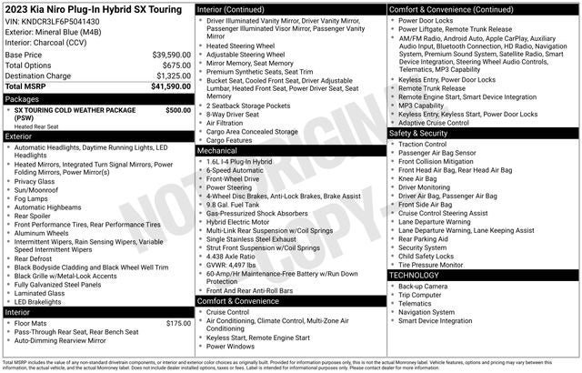 2023 Kia Niro Plug-In Hybrid SX